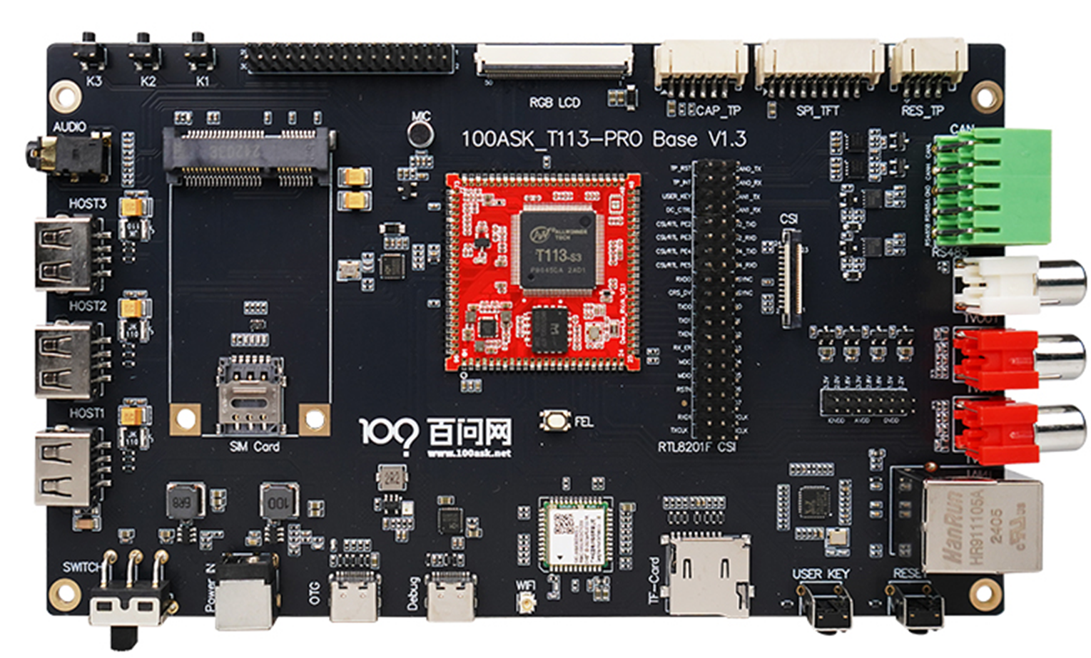 100ASK T113S3 Pro 开发板